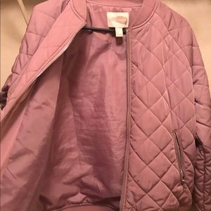 Purple bomber coat